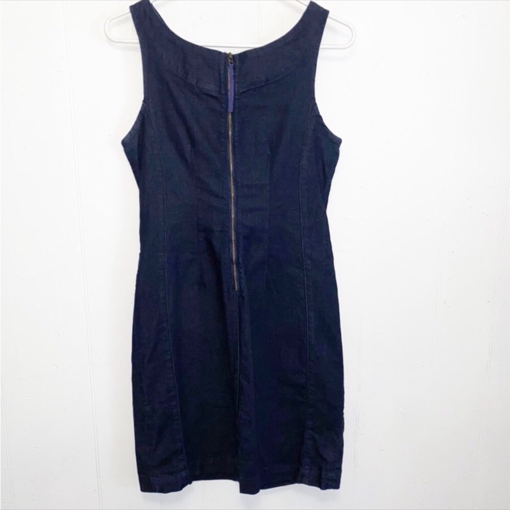 Anthropologie Holding Horses Blue Denim Clara Tie Knot Jean Dress - Picture 5 of 14